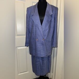 Kasper 2pc Lavender Blazer/Skirt Suit